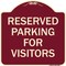 Signmission Parking Space Reserved Parking Reserved for Visitors Heavy-Gauge Alum Sign, 18" x 18", BU-1818-23352 A-DES-BU-1818-23352 - alternate 1